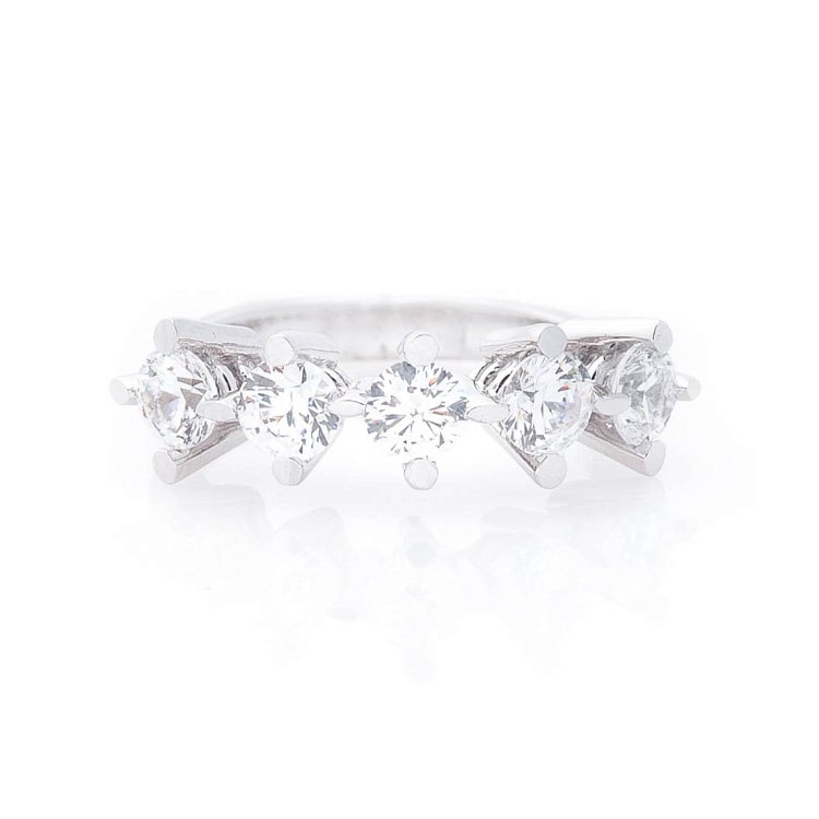 Золотое кольцо (фианиты) к04537 - 2 Золотое кольцо (фианиты) к04537 от ювелирного магазина Оникс - 2