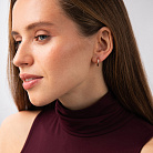 Серьги - кольца "Milley" в красном золоте с08878 от ювелирного магазина Оникс - 3