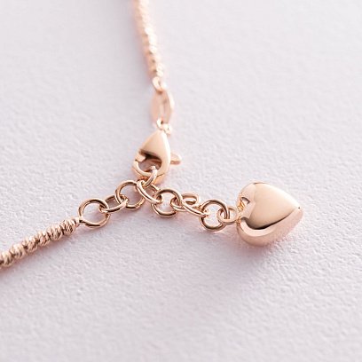 Золотой браслет "Сердечко" б03946 №4