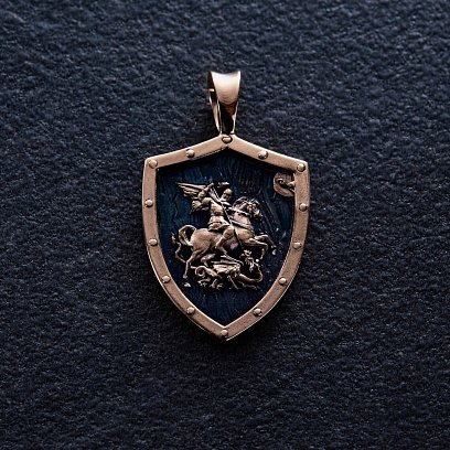 Золотий кулон "Георгій Переможець" п03808