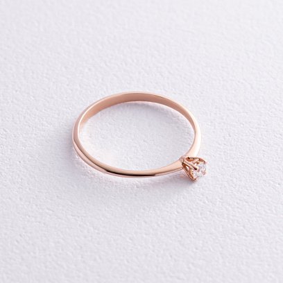 Помолвочное золотое кольцо с бриллиантом 229432421 №3