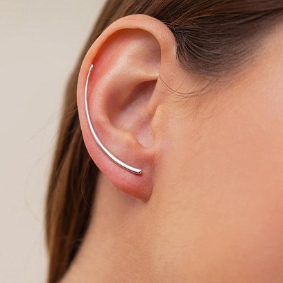 Серебряная моносерьга - клаймбер (на правое ушко) 912-00928 №4