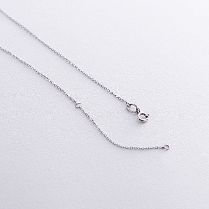 Кольє з чорними діамантами (біле золото) 729981121 №5