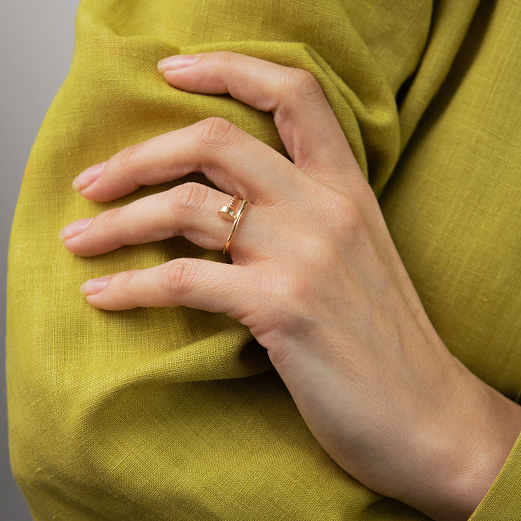 Каблучка "Цвях" у червоному золоті к06958 від ювелірного магазину Онікс - 4