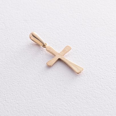 Крестик в желтом золоте п02936 №3