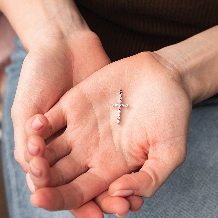 Золотий хрестик (діамант) пб0163ri від ювелірного магазину Онікс - 5