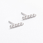 Серебряные серьги - пусеты с фианитами 902-01613 от ювелирного магазина Оникс