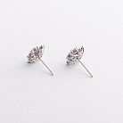 Золоті сережки - пусети "Квіточки" з діамантами сб0563sm от ювелирного магазина Оникс - 1