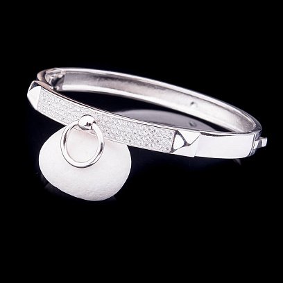 Срібний браслет з фіанітами 14915 №4