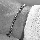 Чоловічий срібний браслет "Нескінченність" 141652 от ювелирного магазина Оникс - 3