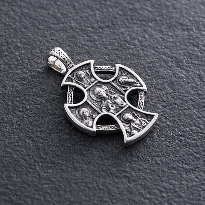 Срібний православний хрест (чорніння) 13091