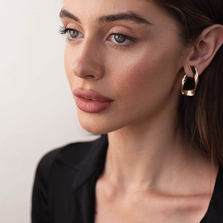 Золотые серьги "Возвращение" с04614 от ювелирного магазина Оникс - 1