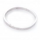 Жорсткий срібний браслет (фіаніти) 141296 от ювелирного магазина Оникс - 1