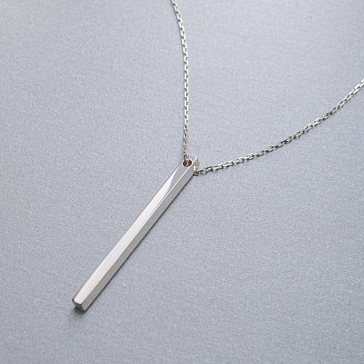 Срібне кольє з гравіюванням "Там, де почалася наша історія" 181109ист №7