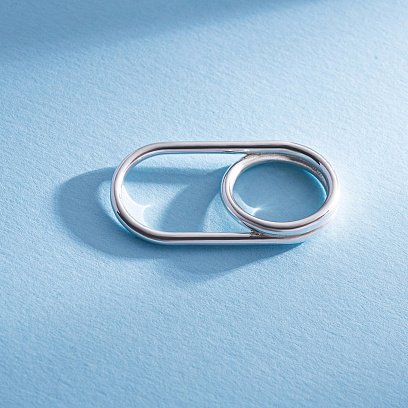 Срібна каблучка "Chantal" (на два пальчика) 112779 №8