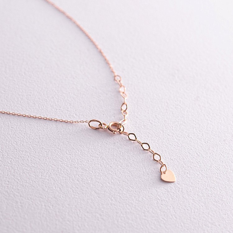 Колье "Сердечко" с фианитами (красное золото) кол02295 от ювелирного магазина Оникс - 6