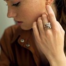 Золотое кольцо с эмалью к05651 от ювелирного магазина Оникс - 6