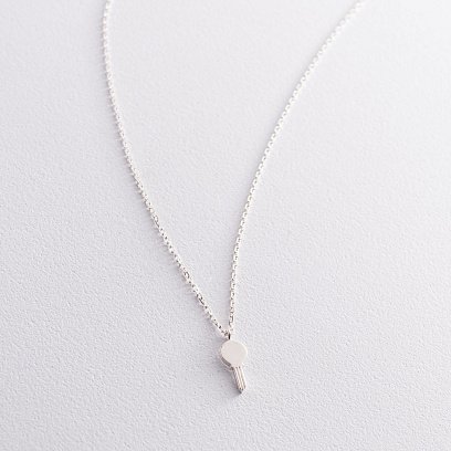 Серебряное колье "Ключик" 181126