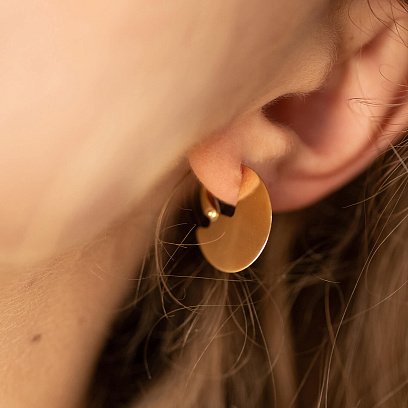Сережки "Лаура" у жовтому золоті 470591М №4