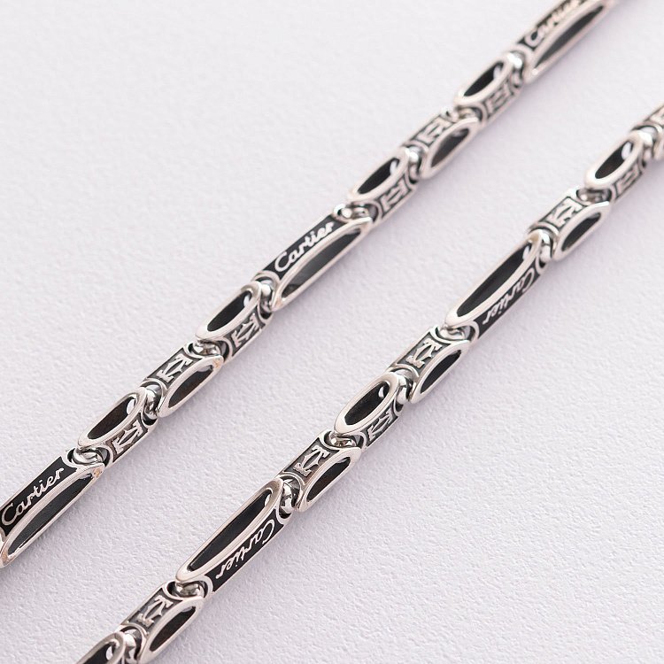 Чоловічий срібний ланцюжок Ц0001/1ч від ювелірного магазину Онікс - 1