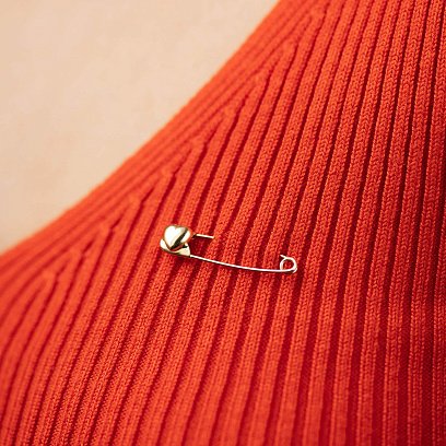 Золотая булавка "Сердечко" зак00314 №2