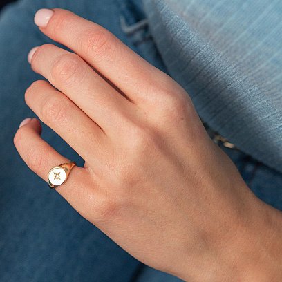 Золотое кольцо "Полярная звезда" к06742 №2