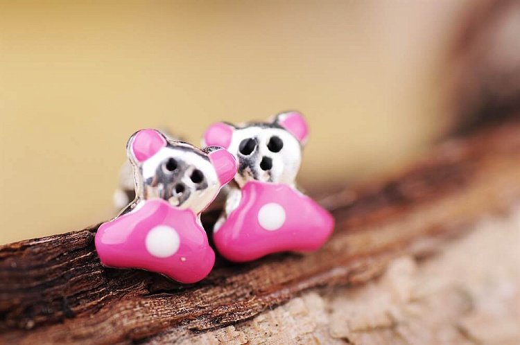 Серьги детские "Мишки" 12290 от ювелирного магазина Оникс - 2