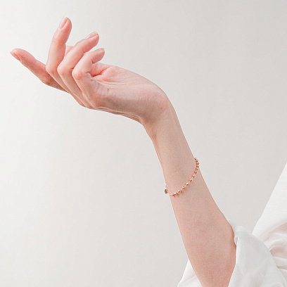 Браслет "Шарики" в красном золоте б04828 №2