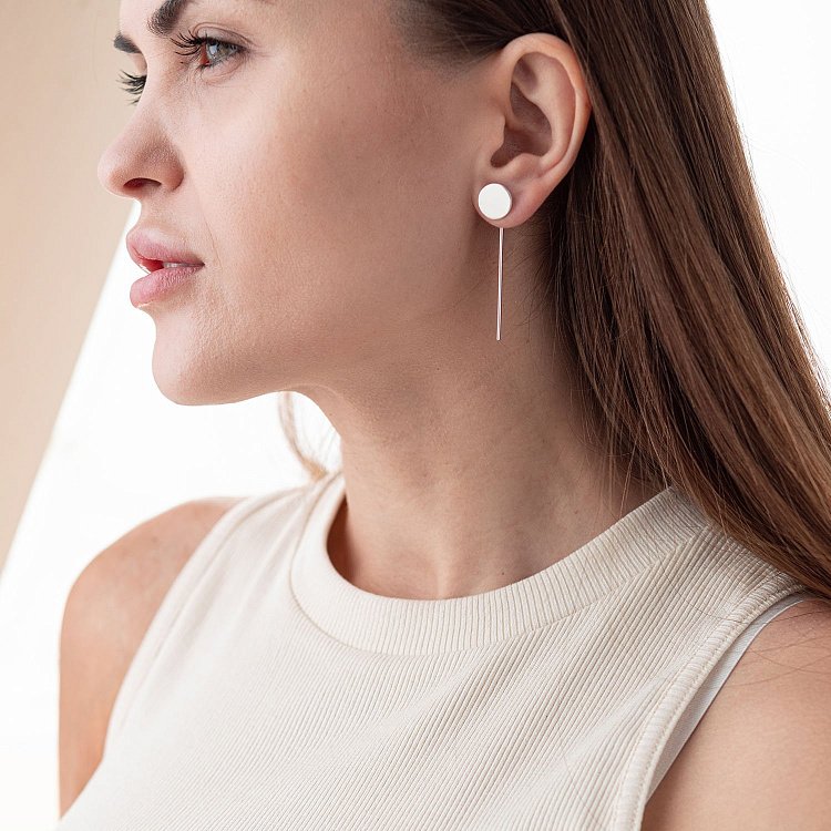 Срібні сережки "Монетки" 122994 від ювелірного магазину Онікс - 4