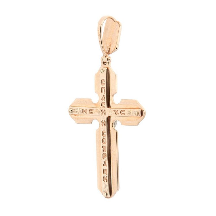 Золотой православный крестик с распятием 270063Е от ювелирного магазина Оникс - 1