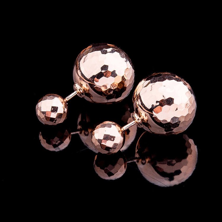 Золоті сережки "Кульки" с03933 від ювелірного магазину Онікс - 2