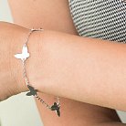 Срібний браслет з метеликами 141237 от ювелирного магазина Оникс - 4
