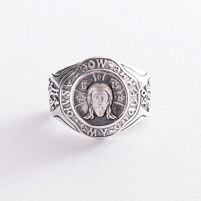 ﻿Срібна чоловіча печатка (чорніння) 112130 №5