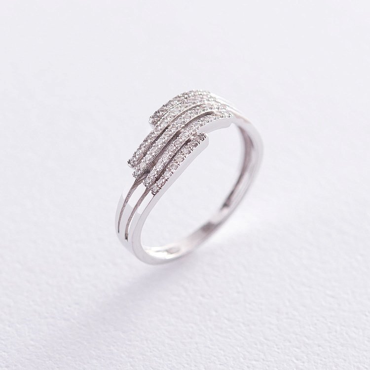 Золота каблучка з діамантами T03105R від ювелірного магазину Онікс - 3