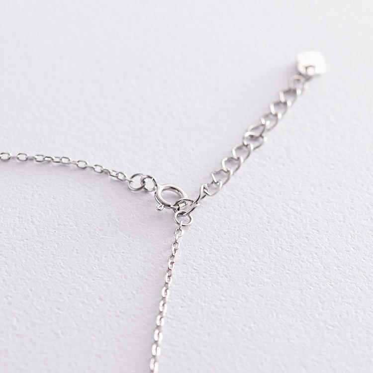 Серебряное колье с разноцветными фианитами 181121 от ювелирного магазина Оникс - 4