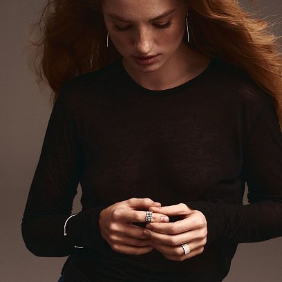 Широкое серебряное кольцо "Энид" 112693 №28