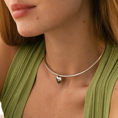 Серебряное колье - чокер (трансформер) 1100N №16