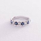 Золотое кольцо с бриллиантами и сапфирами кб0289ai от ювелирного магазина Оникс