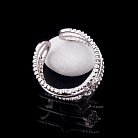 Серебряное кольцо "Клевер" с фианитами 111823 от ювелирного магазина Оникс - 1
