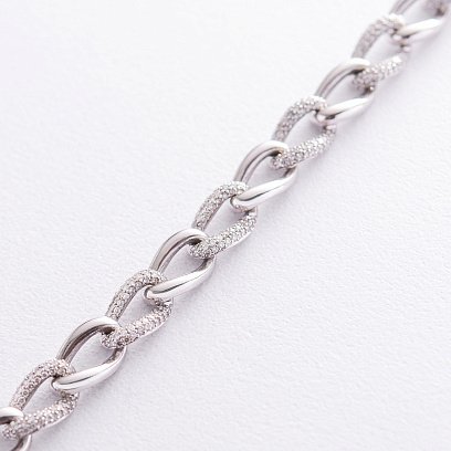 Золотий браслет з діамантами брм0716 №3