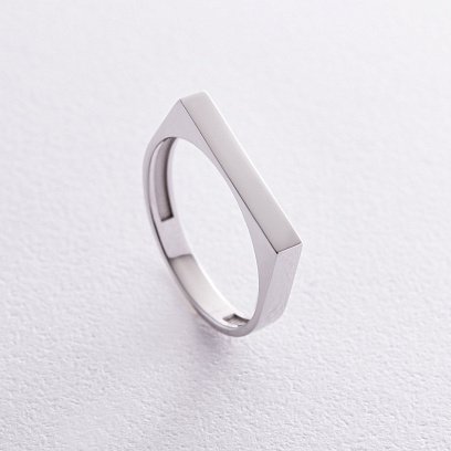 Кольцо в белом золоте (возможна гравировка) к07452 №3