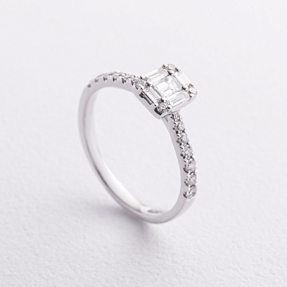 Золота каблучка з діамантами кб0691ri