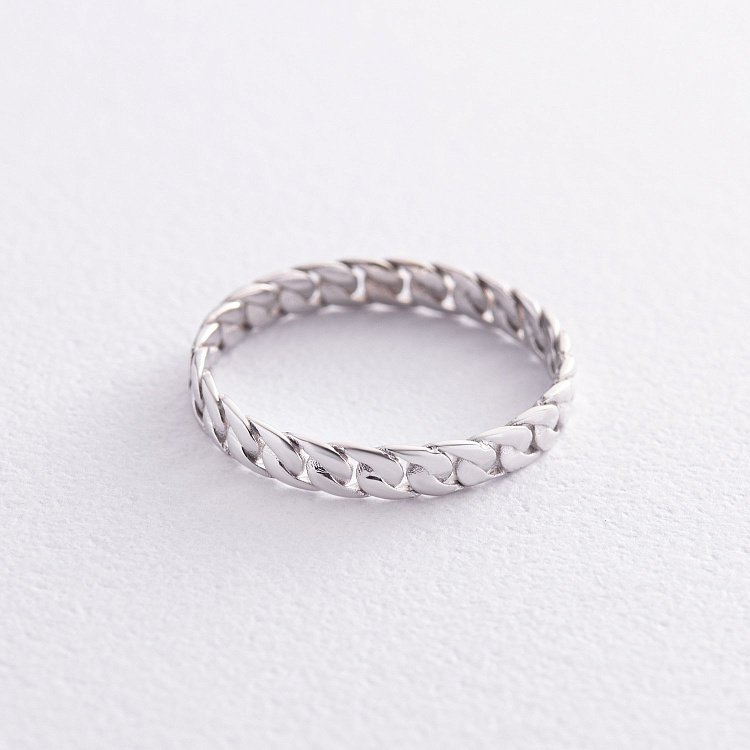 Кольцо "Цепочка" в белом золоте к07449 от ювелирного магазина Оникс - 2