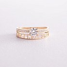 Помолвочное кольцо "Я люблю тебя" в желтом золоте (фианиты) к07115 от ювелирного магазина Оникс - 8