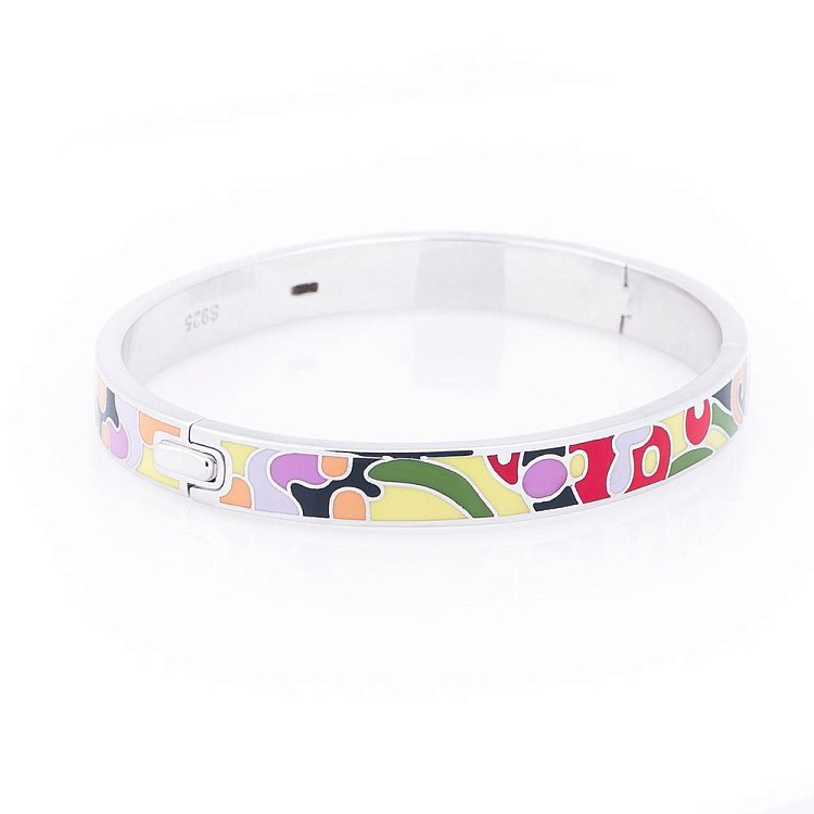 Срібний браслет з емаллю 141186 від ювелірного магазину Онікс