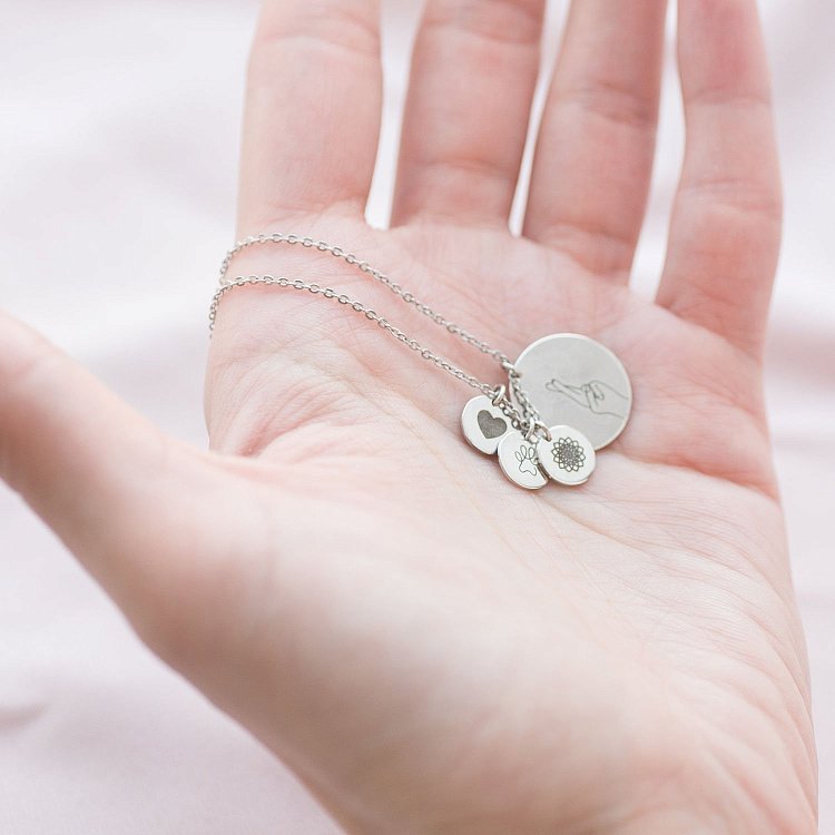 Срібне кольє з гравіюванням "Мій дім там, де моя сім'я" 18997 від ювелірного магазину Онікс - 4