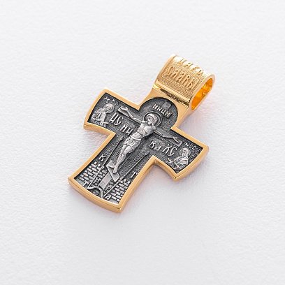 Срібний хрест (чорніння, позолота) 132559 №7