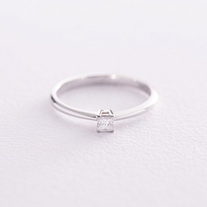 Помолвочное золотое кольцо с бриллиантом 221071121 №3