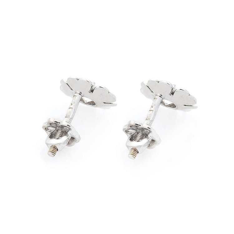 Сережки-пусети з фіанітами (8 мм) с01923 від ювелірного магазину Онікс - 4