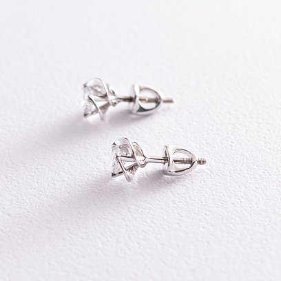 Золоті сережки-пусети (фіаніти) с01928 №4